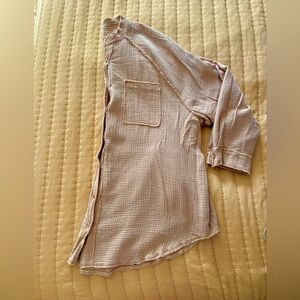 Soft Gauze Button Top. Light Terracotta/Blush color. Like New.